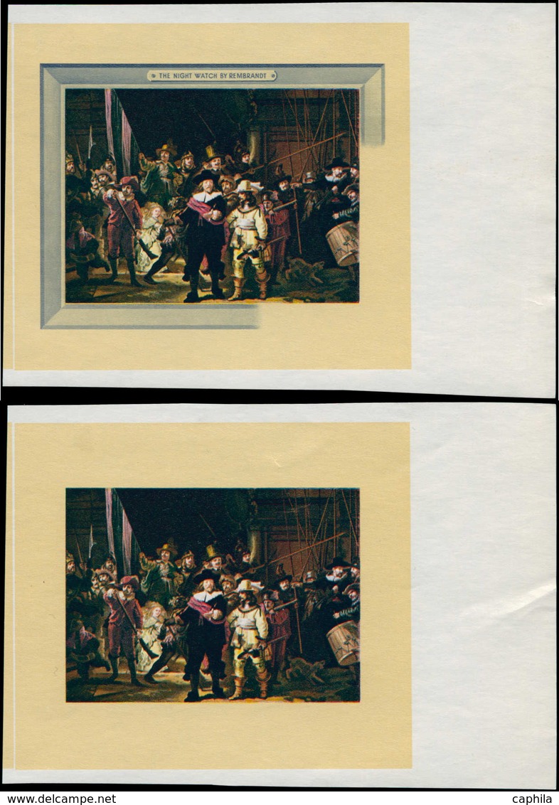 ** ADEN K'AITI - Blocs Feuillets - Michel 20B, Non Dentelé, Série De 5 Essais : Rembrandt - Aden (1854-1963)