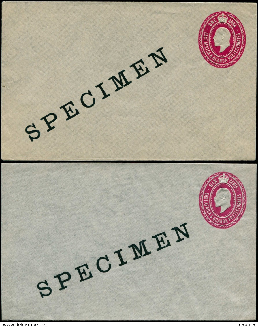 N AFRIQUE ORIE.ANGLAISE - Entiers Postaux - 4 Enveloppes à  6c. Rouge + 1 Anna Différentes, (dont 3 Spécimens): Edouard  - Autres & Non Classés