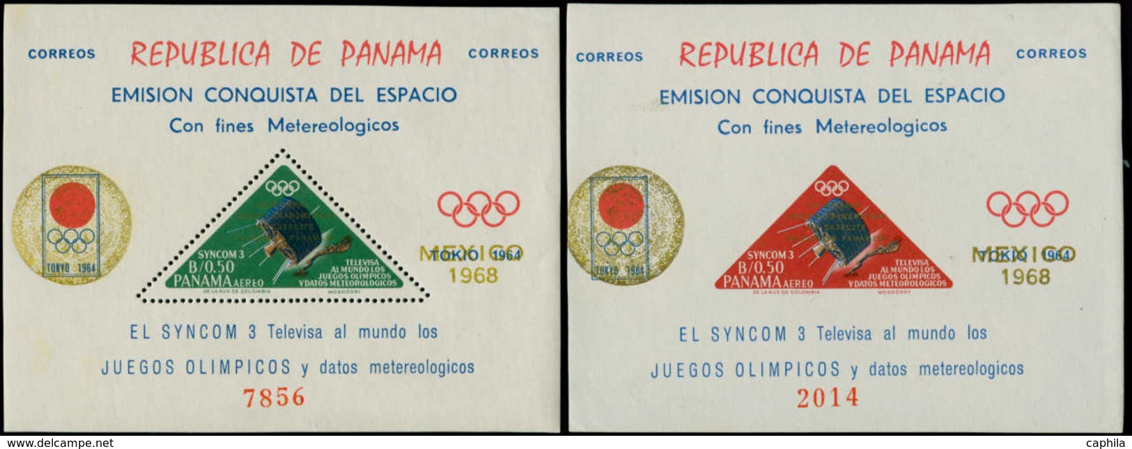 ** PANAMA - Blocs Feuillets - Michel 94/95, Surcharge Or: Jeux Olympiques De Mexico 68 - Panama
