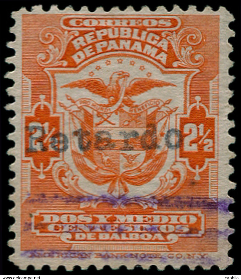 O PANAMA - Retard (Lettres) - (4 A), Michel A 84, Surcharge Machine "Retardo": 2,5c. Orange. Rare - Panama