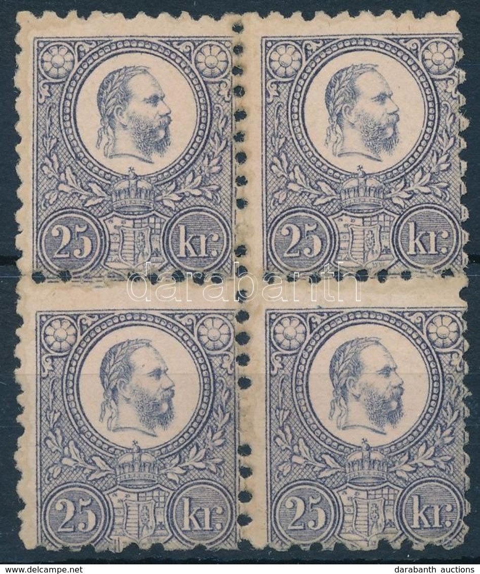 (*) 1871 Réznyomat 25kr Négyes Tömb (*176.000+++) Ritka Kínálat!! - Other & Unclassified