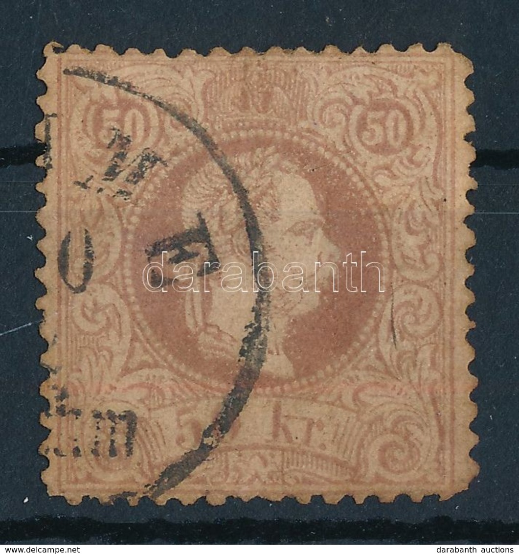 O 1867 Könyvnyomat 50kr, Rózsabarna "(FI)UME / (Na)chm." (Gudlin 80 P) (180.000) - Other & Unclassified