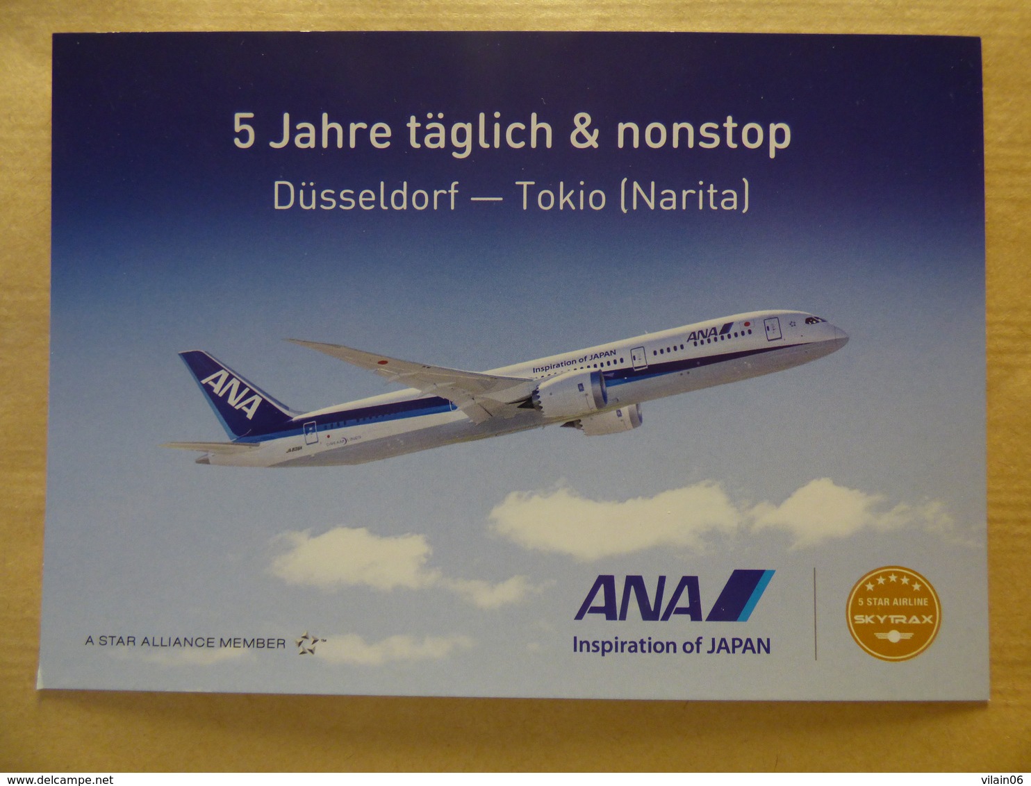 AIRLINE ISSUE / CARTE COMPAGNIE       ANA /   ALL NIPPON AIRWAYS  B 787 - 1946-....: Ere Moderne