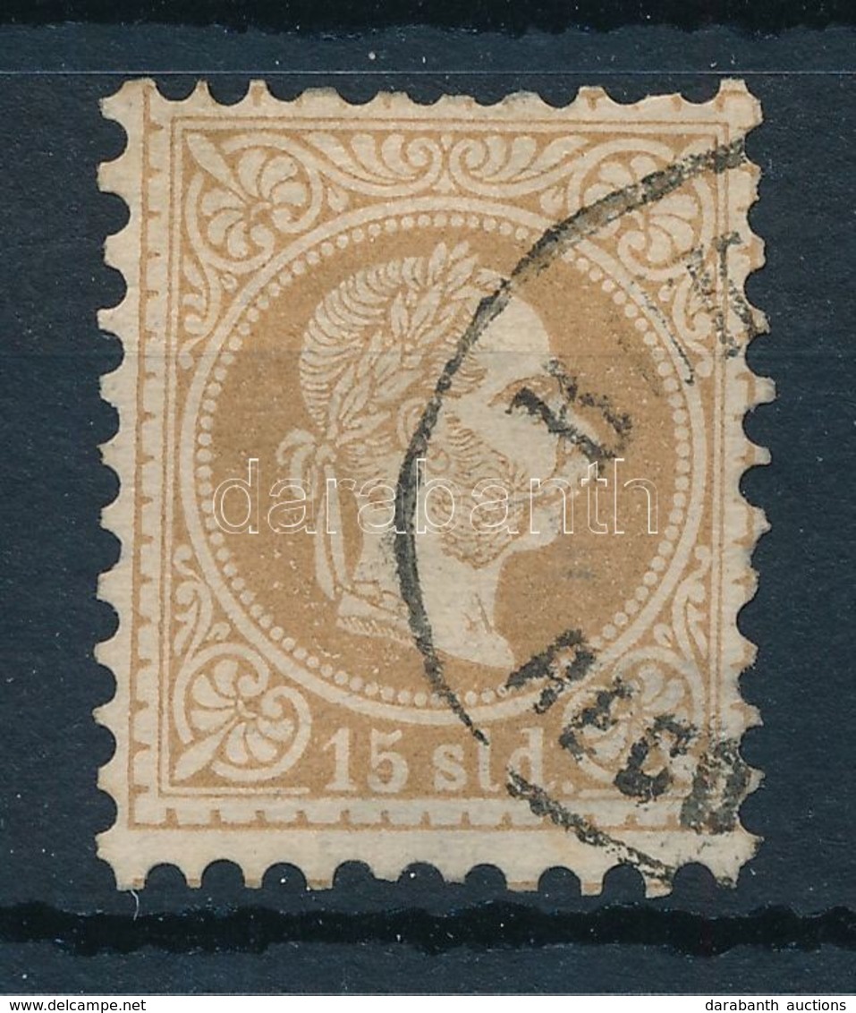 O 1867 Magyar Posta Romániában 15sld "BUK(AREST) / RECO(MMANDIRT)" (Gudlin 150 P) (44.000) (elvékonyodás / Thin Paper) - Sonstige & Ohne Zuordnung