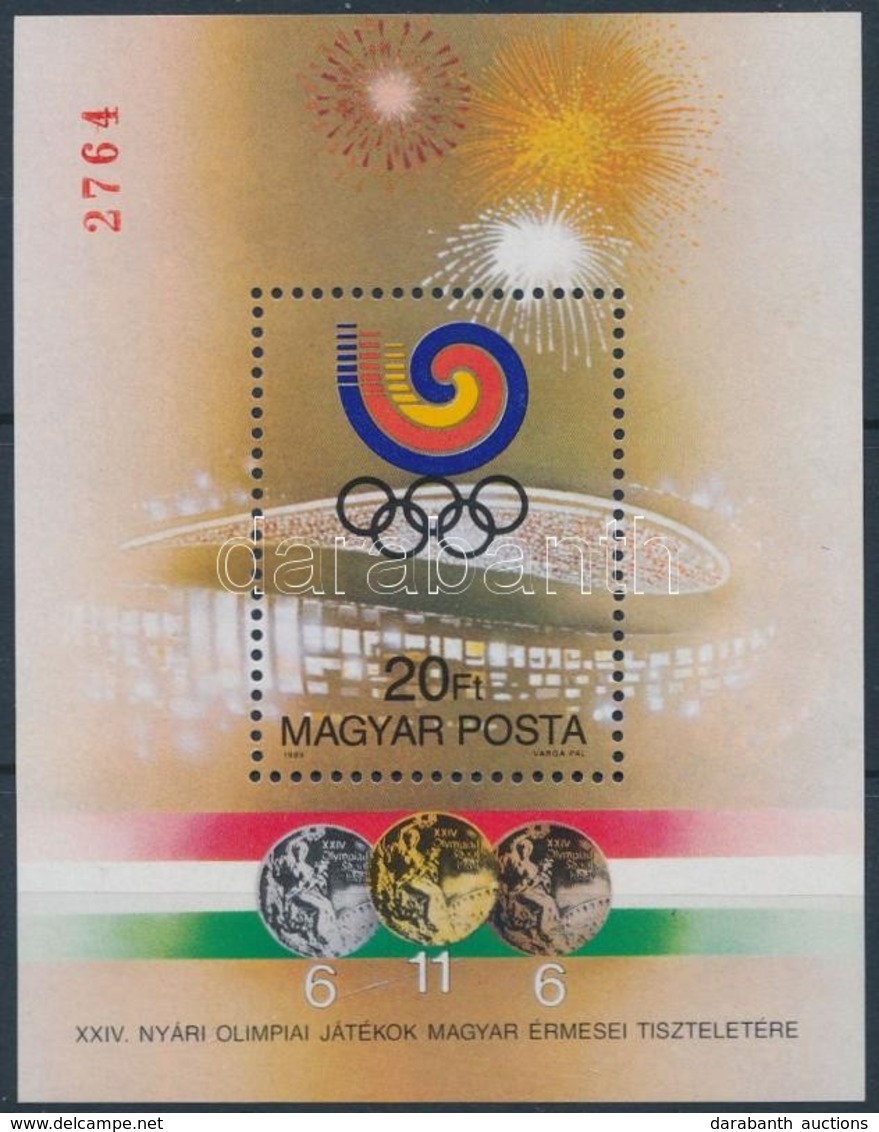 ** 1988 Olimpiai érmesek Blokk "Magyar Posta Ajándéka" (15.000) - Sonstige & Ohne Zuordnung