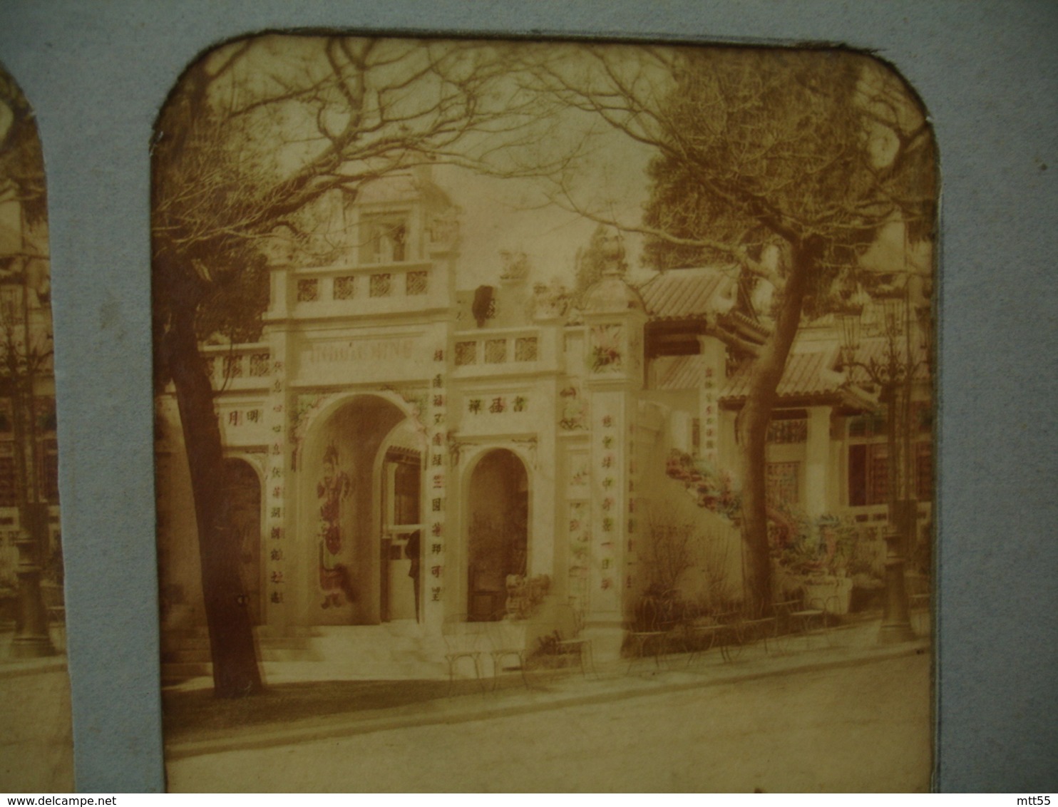 Exposition Universelle Paris 1889 Palais Indochine Contre Lumiere  Photo Stereo Stereoscopique - Stereoscoop