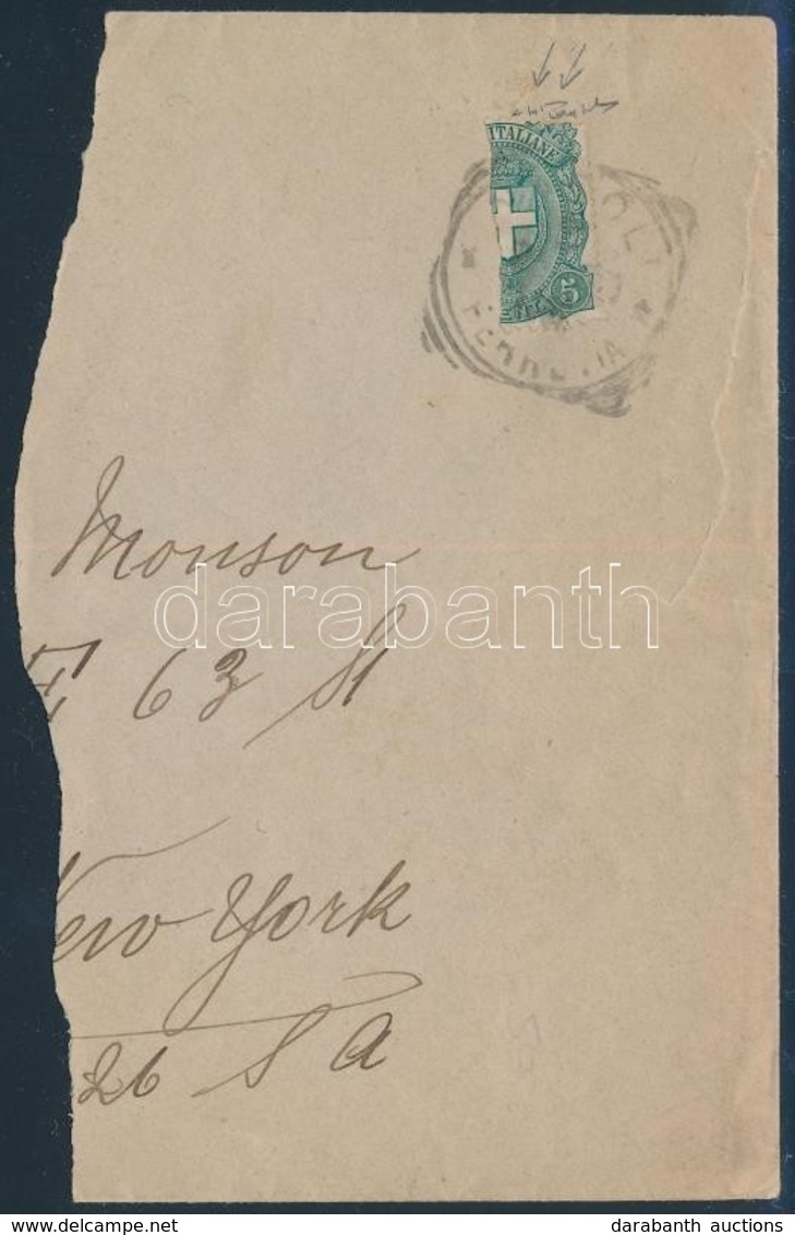 Olaszország 1897 Sassone 67 Felezett Bélyeg Levéldarabon. Tanúsítvány / Certificate: Raybaudi ( A Kiadás 1c értéke Felez - Sonstige & Ohne Zuordnung