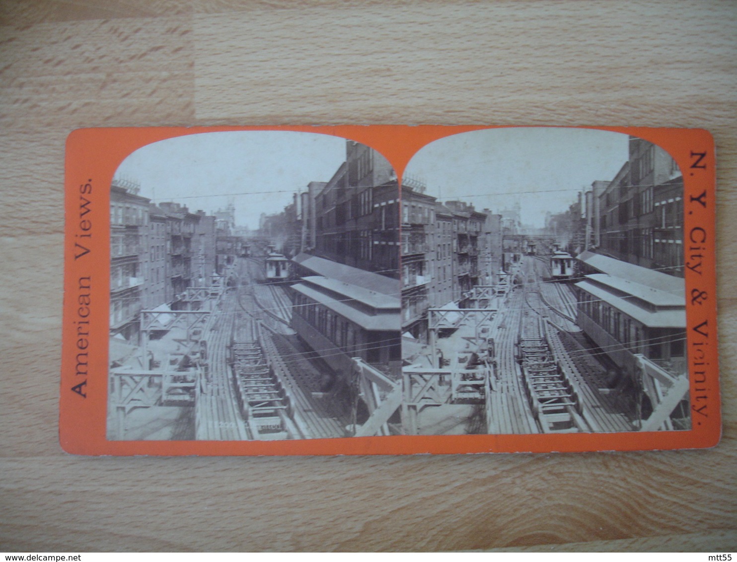 New York  Metro Aerien  Usa Photo Stereo Stereoscopique - Photos Stéréoscopiques