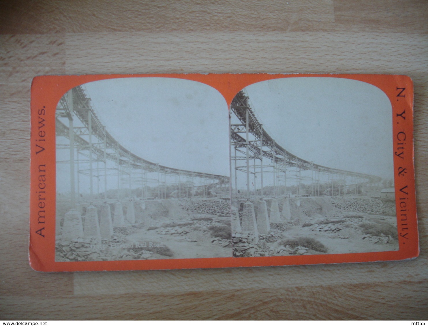 Elevated Rail Road New York  Usa  Photo Stereo Stereoscopique - Stereoscopic