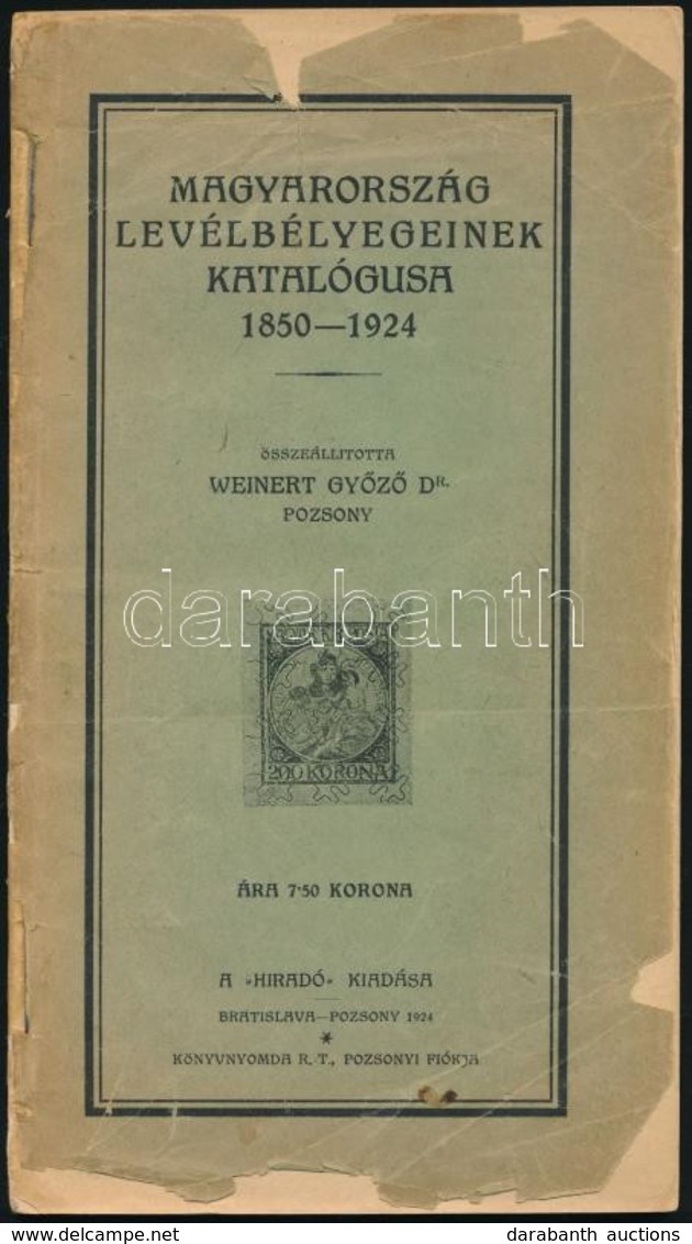 Weinert: Magyarország Levélbélyegeinek Katalógusa 1850-1924 - Sonstige & Ohne Zuordnung