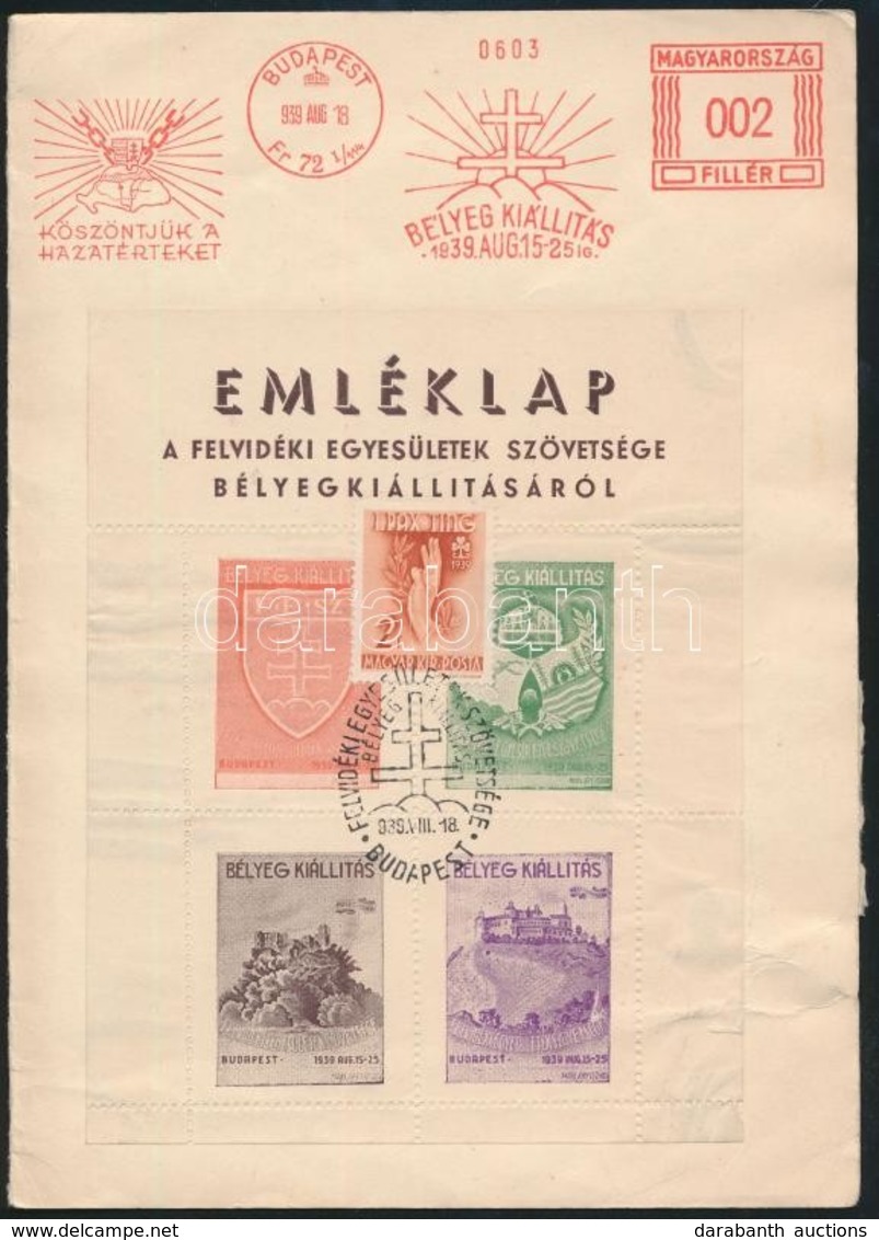 1939 Emléklap Frankotyp Bélyegzéssel - Sonstige & Ohne Zuordnung