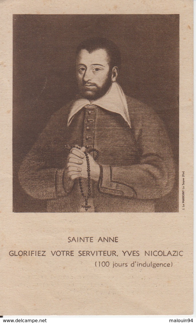Yves NICOLAZIC - Image Datant De 1952 - Sainte Anne D'Auray (Morbihan) - Images Religieuses