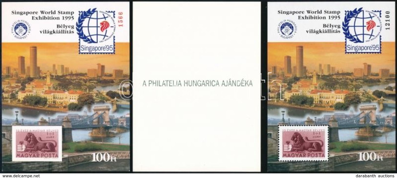 ** 1995/5 Singapore'95 Bélyeg Kiállítás 3 Db-os Emlékív Garnitúra - Sonstige & Ohne Zuordnung