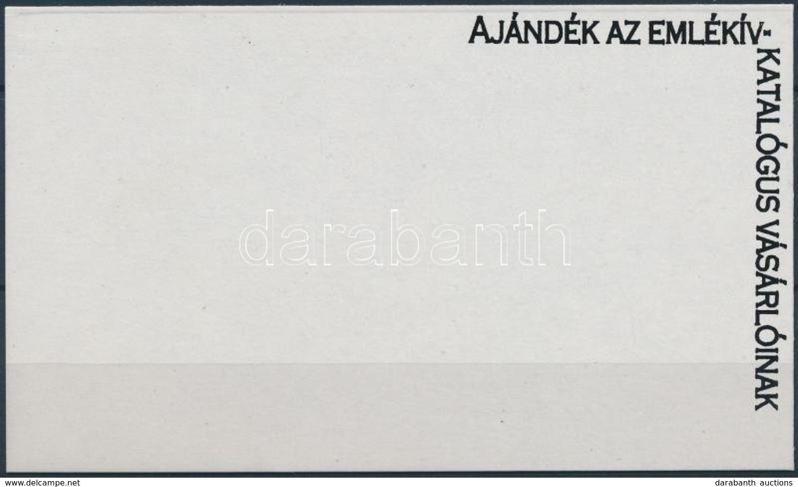 1998/19 Lajtabánság Emlékív A Felülnyomat Próbanyomata Karton Papíron + Tanúsítvány - Sonstige & Ohne Zuordnung