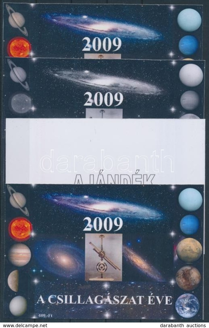 ** 2009/08 Csillagászat 4 Db-os Emlékív Garnitúra Azonos Sorszámmal (28.000) - Andere & Zonder Classificatie