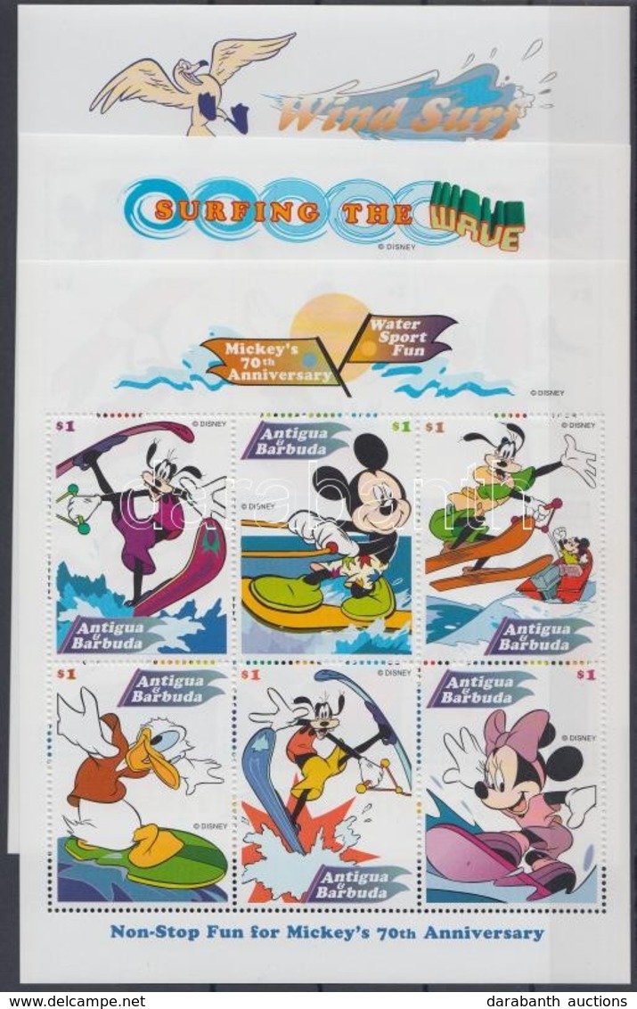 ** 1999 Walt Disney: 70 éves Mickey Egér Kisív Sor Mi 2861-2878 + Blokk Sor Mi 416-419 - Sonstige & Ohne Zuordnung