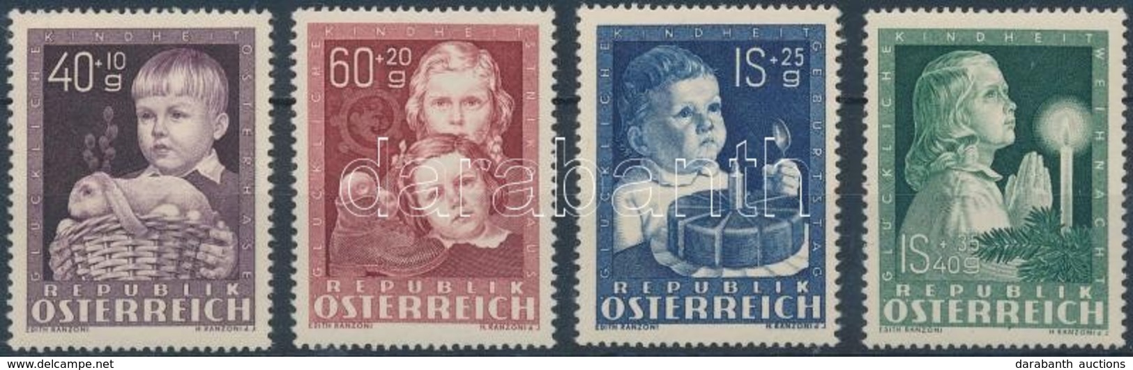 ** 1949 Gyermeksegély Sor Mi 929-932 - Sonstige & Ohne Zuordnung