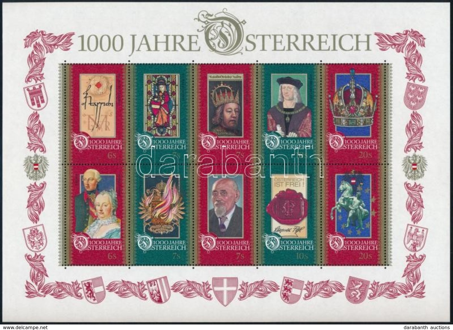 ** 1996 1000 éves Ausztria Blokk Mi 12 - Sonstige & Ohne Zuordnung