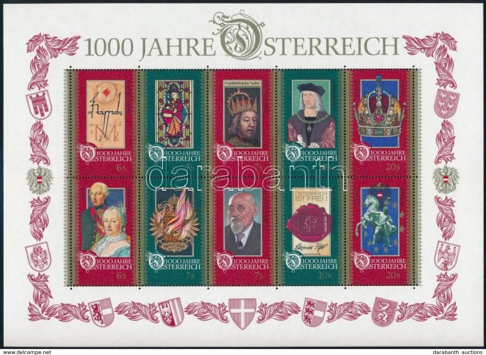 ** 1996 1000 éves Ausztria Blokk Mi 12 - Sonstige & Ohne Zuordnung