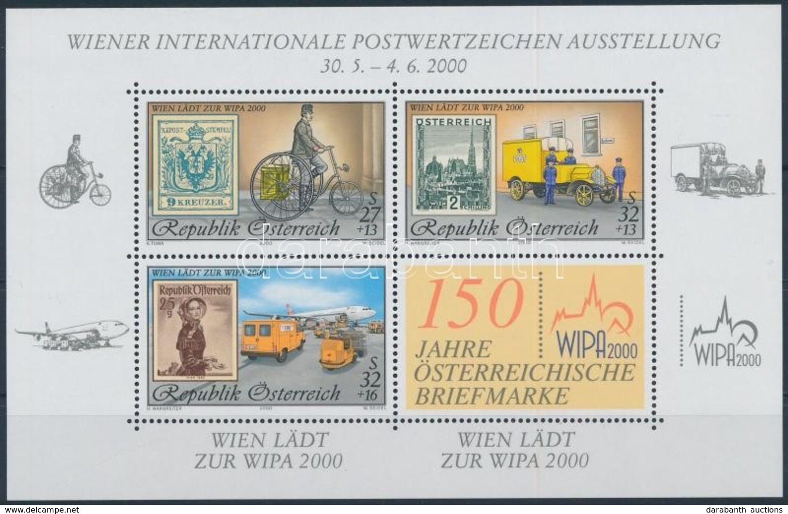 ** 2000 WIPA 2000, Bécs Blokk, WIPA 2000, Vienna Block Mi 14 - Sonstige & Ohne Zuordnung