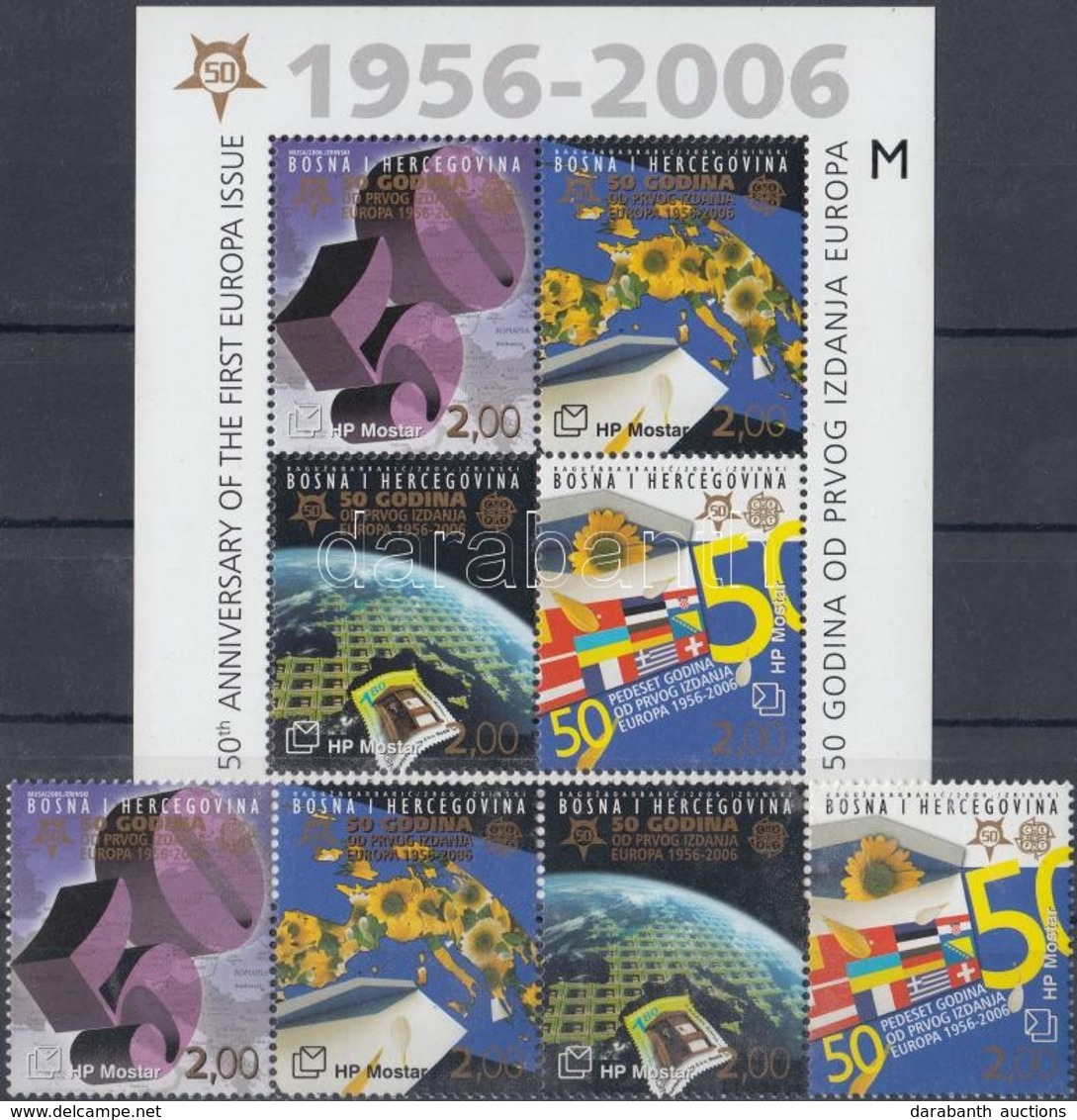 ** 2006 50 éves A CEPT Négyescsík Mi 166-169 + Blokk Mi 7 - Sonstige & Ohne Zuordnung