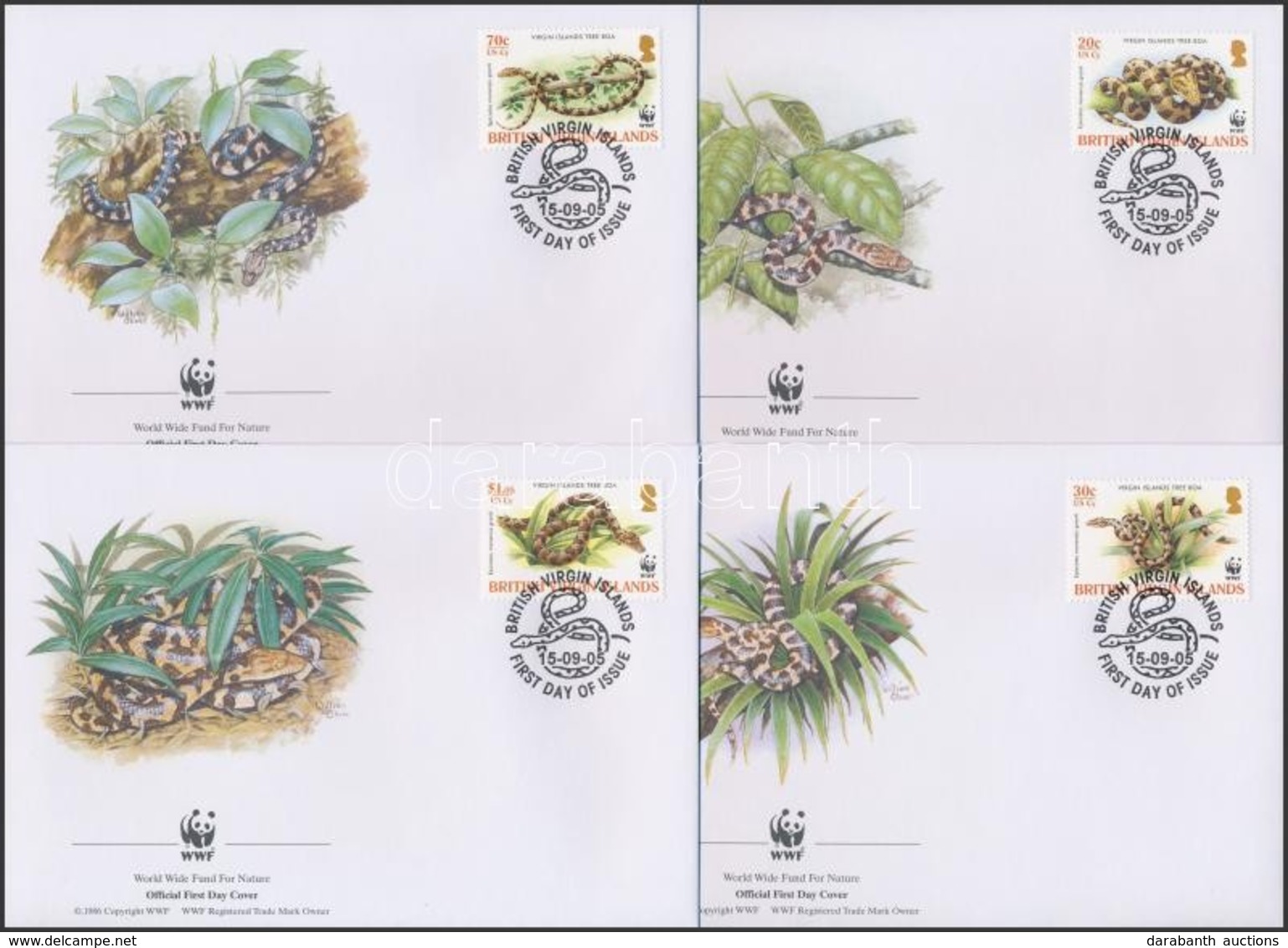 2005 WWF: Boák Sor Mi 1137-1140 4 FDC-n - Sonstige & Ohne Zuordnung