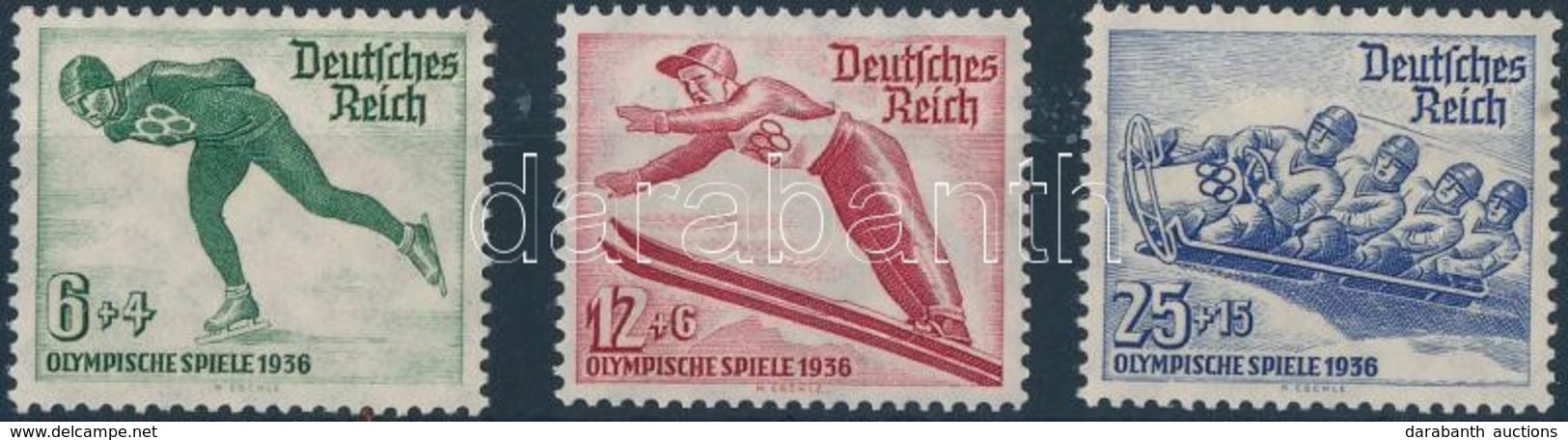 ** 1935 Téli Olimpia Sor Mi 600-602 - Sonstige & Ohne Zuordnung