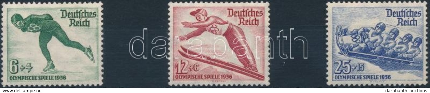 ** 1935 Téli Olimpia Sor Mi 600-602 - Sonstige & Ohne Zuordnung