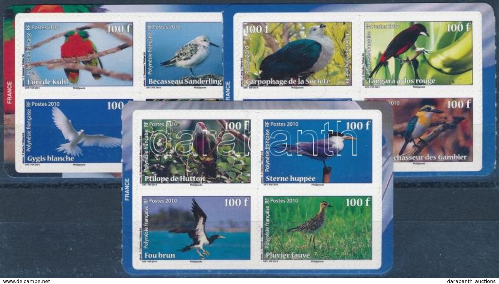 ** 2010 Madarak 3 Db Bélyegfüzetlap, Birds 3 Stamp-booklet Sheets Mi 1116-1127 - Sonstige & Ohne Zuordnung