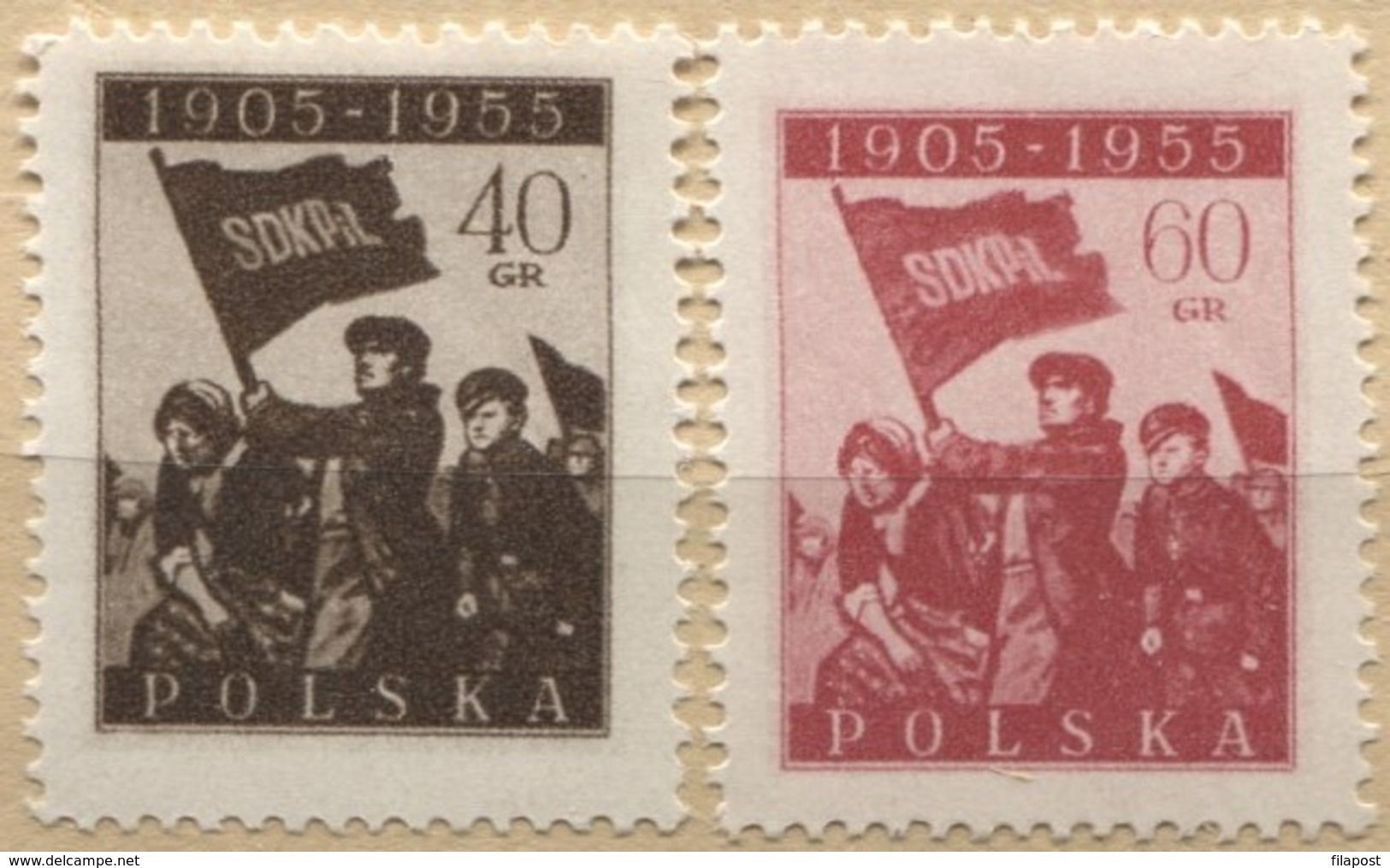 1955 Poland 50th Anniversary Of Revolution In 1905 MNH** - Neufs