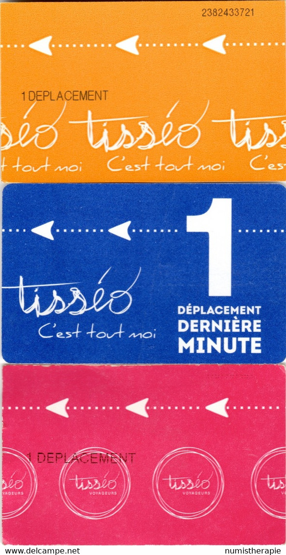 Lot De 3 Tickets Tisséo De Toulouse - Europe