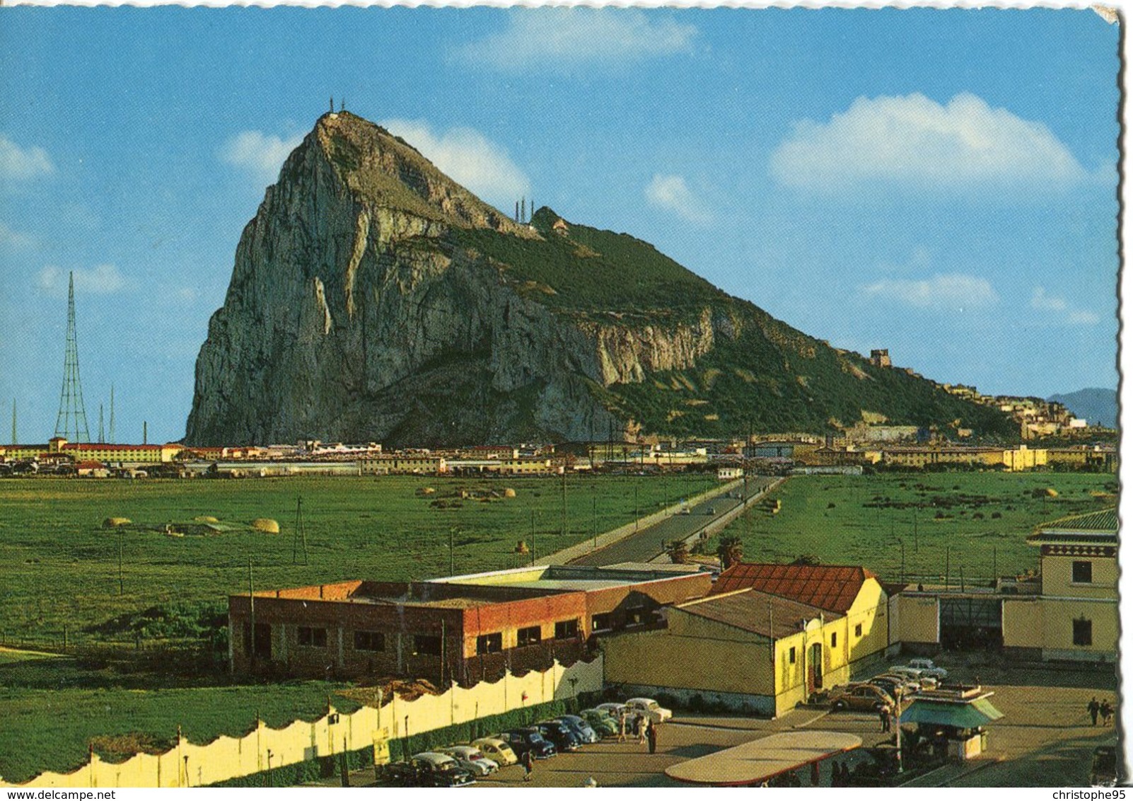 Gibraltar .n° 22422 . Vista Norte Del Peno Desde La Frontera Espanola  . Cpsm. 10.5 X 15 Cm . - Gibraltar