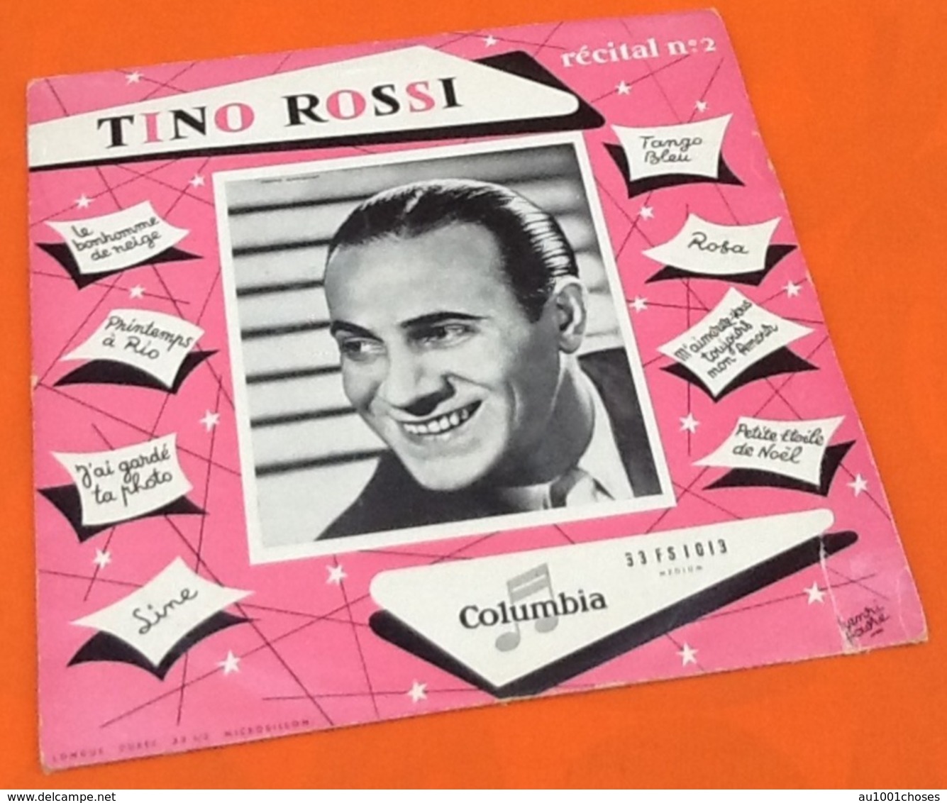 Album Vinyle 33 Tours (25cm) Tino Rossi Récital  N°2 (1954) Columbia 33 FS 1013 - Formats Spéciaux