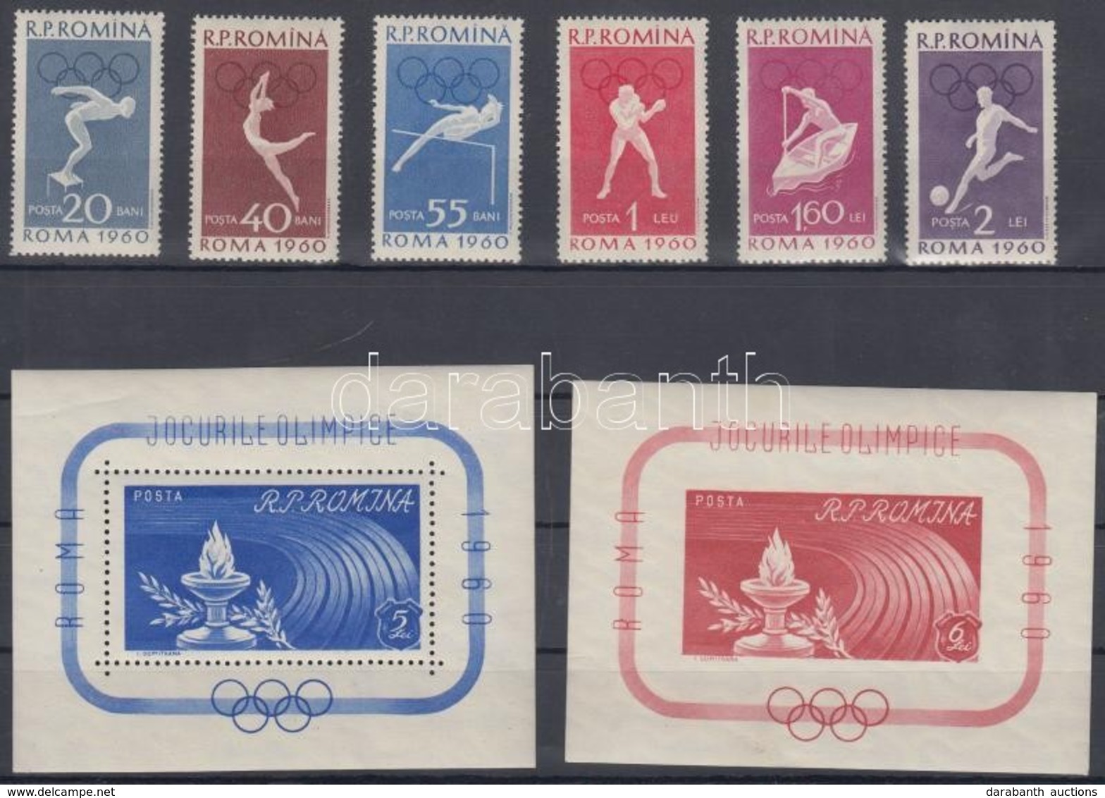 **, * 1960 Római Nyári Olimpia Sor Mi 1847-1852 (falcos) + Blokksor Mi 46-47 - Sonstige & Ohne Zuordnung