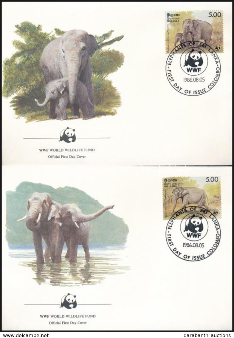 1986 WWF: Elefántok Sor 4 Db FDC-n Mi 753-756 - Sonstige & Ohne Zuordnung