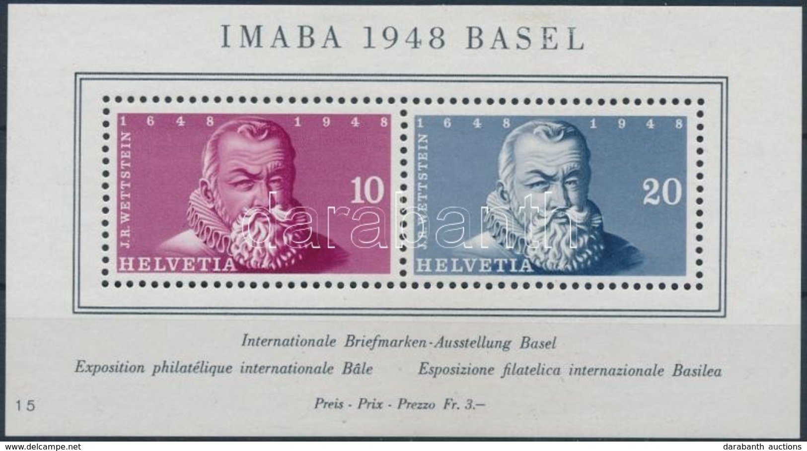 ** 1948 IMABA Basel Blokk Mi 13 - Otros & Sin Clasificación