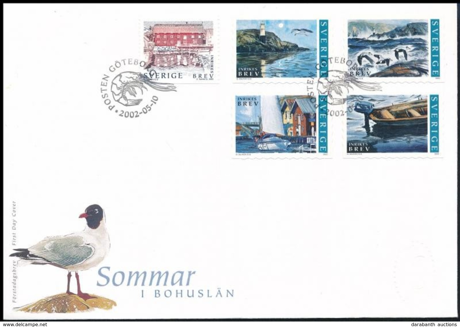 2002 Nyár Bohuslän Tartományban, öntapados Bélyegek Mi 2300-2303 FDC-n - Sonstige & Ohne Zuordnung