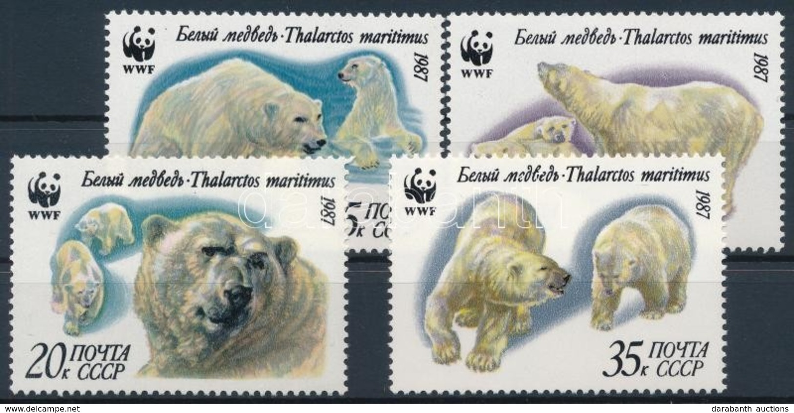 ** 1987 WWF: Jegesmedvék Sor Mi 5694-5697 + 4 FDC - Sonstige & Ohne Zuordnung