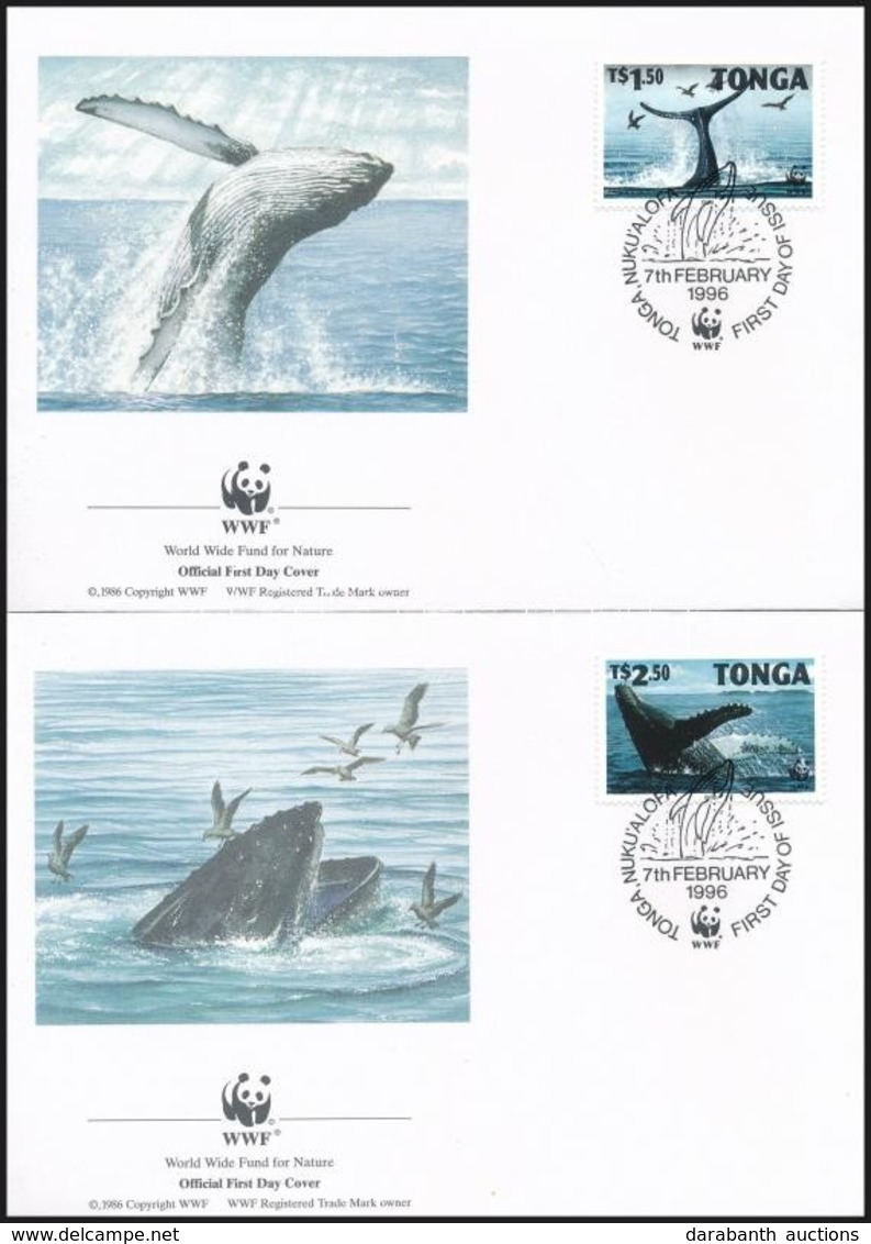 1996 WWF: Hosszúszárnyú Bálna Sor Mi 1400-1403 4 Db FDC-n - Sonstige & Ohne Zuordnung