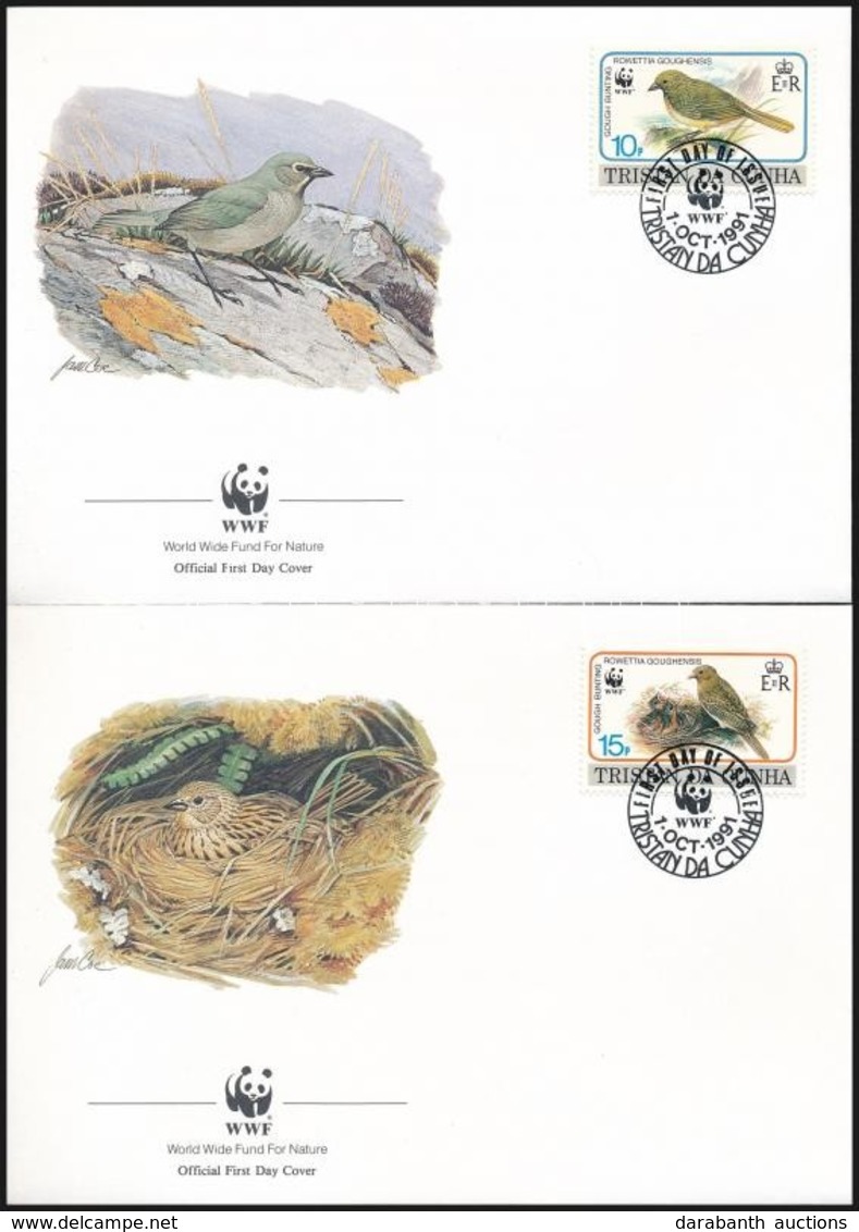 1991 WWF: Madár Sor 4 Db FDC-n Mi 513-516 - Otros & Sin Clasificación