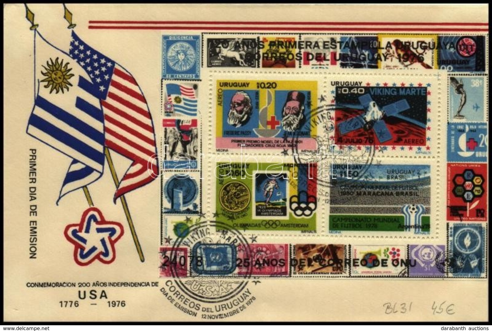 1976 Mi Blokk 31 FDC-n - Otros & Sin Clasificación