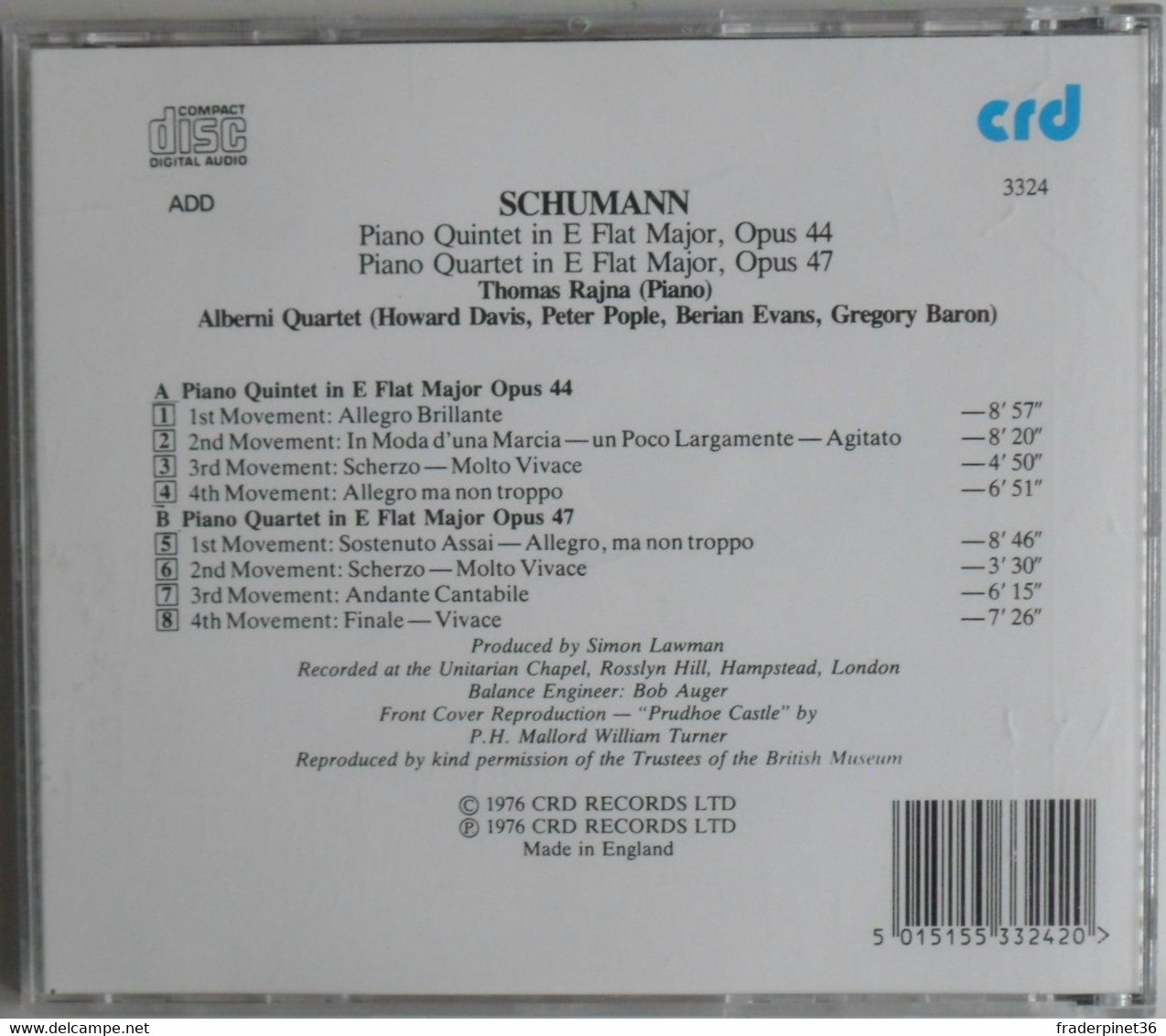 Schumann Piano Un Cd - Musicals