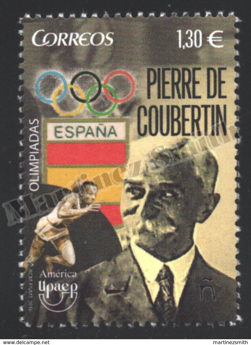 Spain - Espagne 2016 Yvert 4781, America UPAEP. Olympic Games, Pierre De Coubertin - MNH - Nuevos