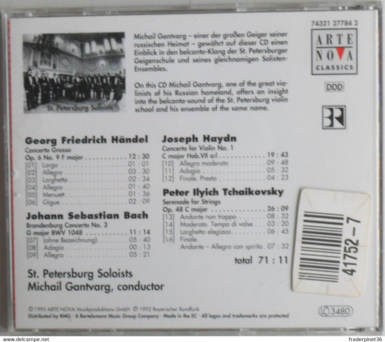 Handel Bach Haydn Tchaikovsky Un Cd - Musicals