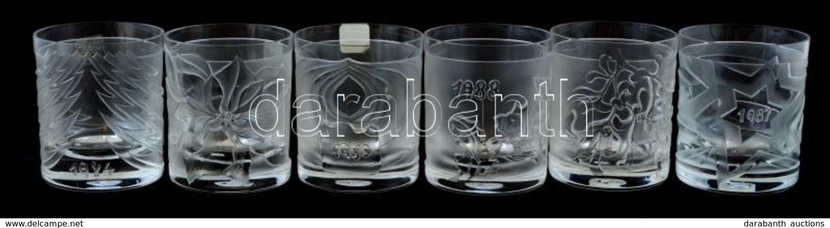 Riedel ólomkristály Whiskys Pohár Készlet, 6db, Jelzett, Hibátlan, M: 10,5 Cm D: 9 Cm - Glas & Kristall