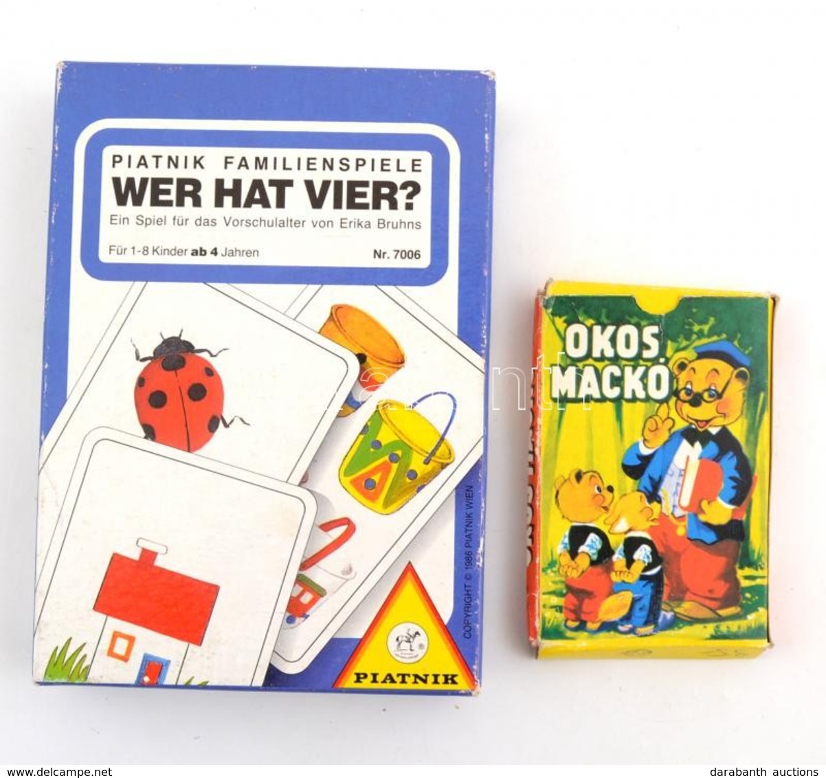 Piatnik "Wer Hat Vier?" és "Okos Mackó" Kártyajáték, Eredeti Dobozában - Sonstige & Ohne Zuordnung