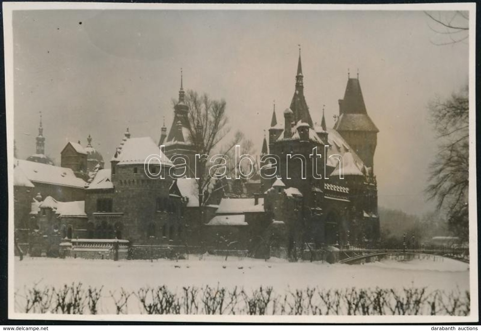 1929 Kinszki Imre (1901-1945) Budapesti Fotóművész Jelzés Nélküli, De általa Feliratozott, Vintage Fotója (Városliget, E - Sonstige & Ohne Zuordnung