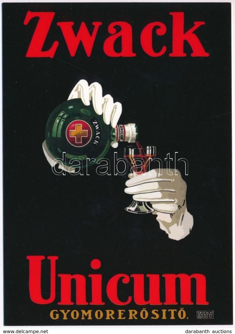 Zwack Unicum Gyomorerősízőm Modern Reklámos Képeslap - Werbung