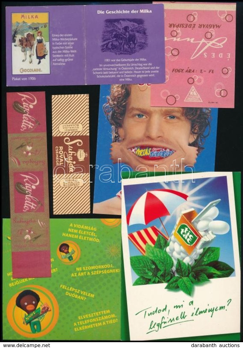 7 Db Csokoládé Papír (Milka, Rigoletto, Édes Anna, Stb.) - Werbung