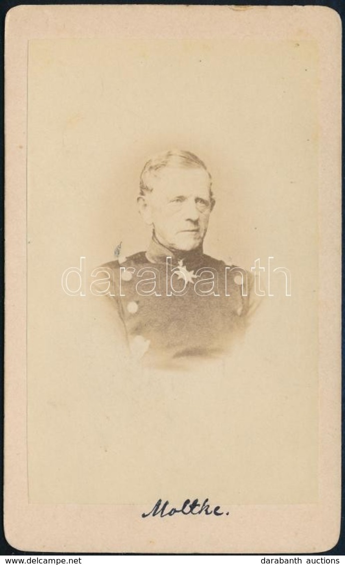 Cca 1880 Helmuth Karl Bernhard Von Moltke Porosz Tábornagy, Keményhátú Fotó, 10x6 Cm / German General Moltke, Photo, 10x - Sonstige & Ohne Zuordnung